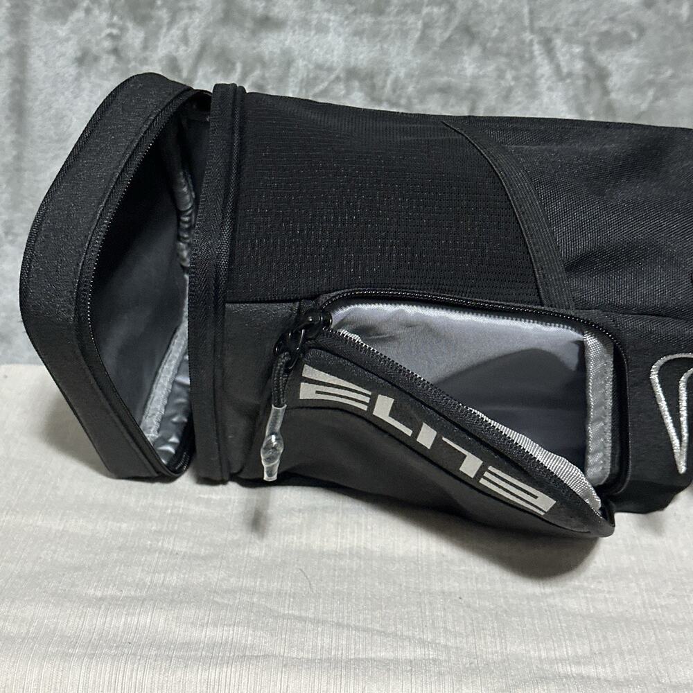 Nike Hoops Elite Fuel Pack Insulated Lunch Bag Black Silver Durable Dual Storage - Picture 6 of 11